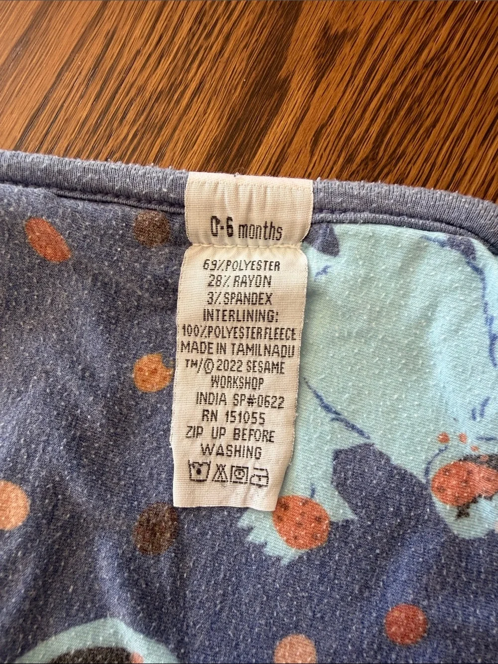 Copper Pearl Cookie Monster Sleeveless Kids Sleep Sack in Slate Blue